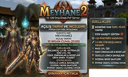Meyhane2 Metin2 Pvp Server - 55-120 Orta Emek - 10 Nisan 2026 - Özellikler