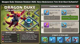 Dragon Duke - Kahraman ve Taktikler COC - Dragon Duke ve Ekipman Kombinasyonları Clash of clans COC - pvpsw.com
